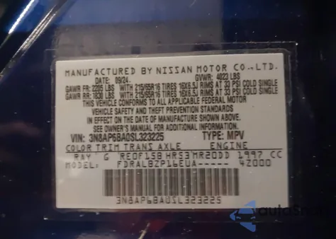 2025 Nissan Kicks S Fwd from USA, damaged, VIN 3N8AP6BA0SL323225